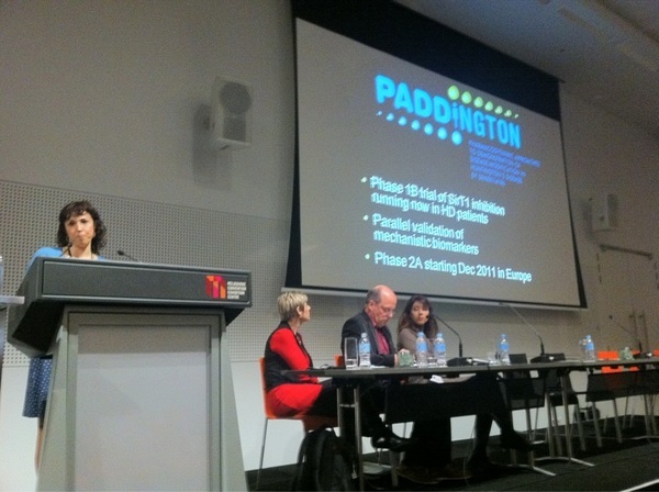 Prof Sarah Tabrizi at the World Congress on Huntington's disease  