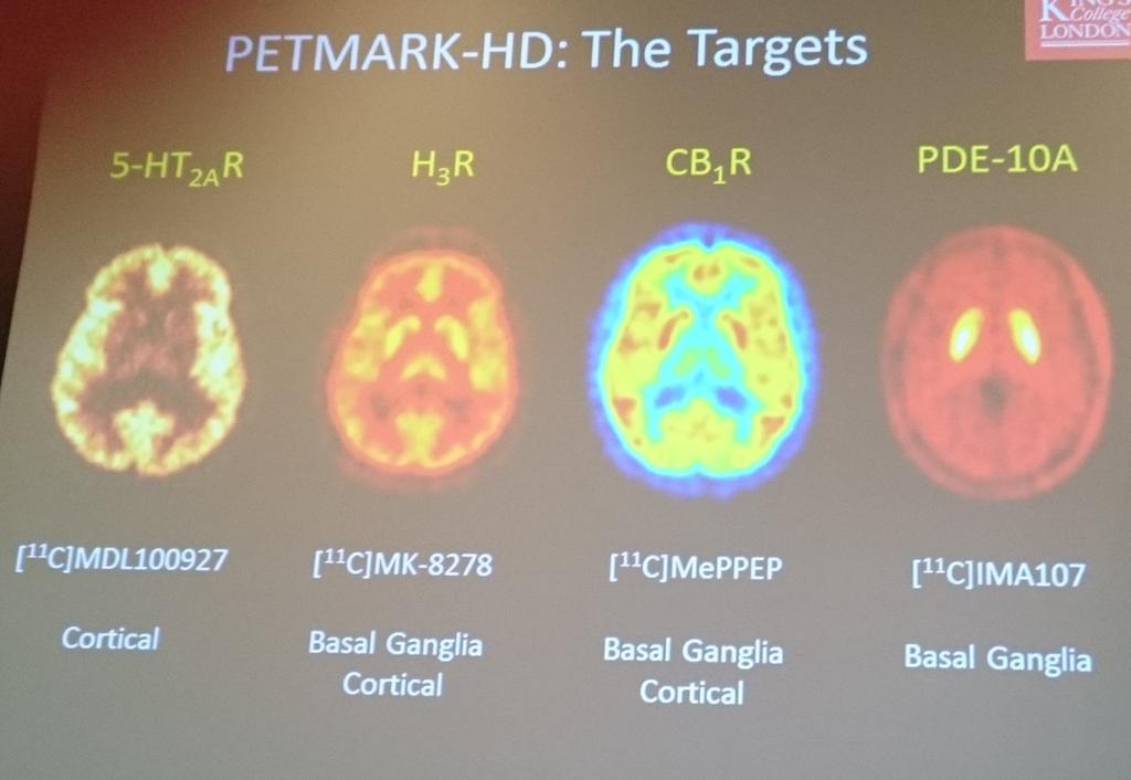 Marios Politis announced his PETMARK-HD study, which will compare multiple molecular scanning methods for the first time in HD.  