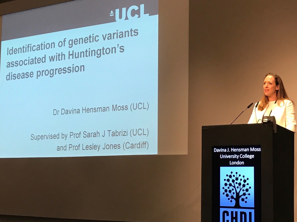 Davina Hensman Moss of UCL has identified genetic differences that make the HD genetic mutation more unstable  