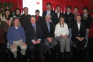 The crowd at the launch of the Chinese HD Network. Your humble author can be seen in the front row.