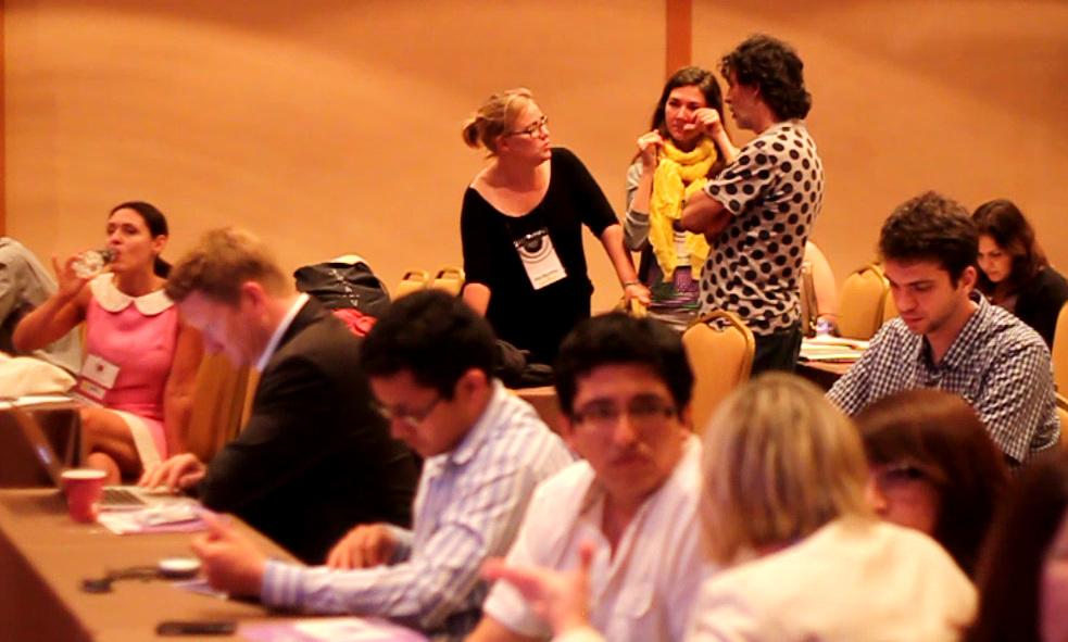 The crowd gather for Buzzilia: videos will be up at hdbuzz.net after the conference