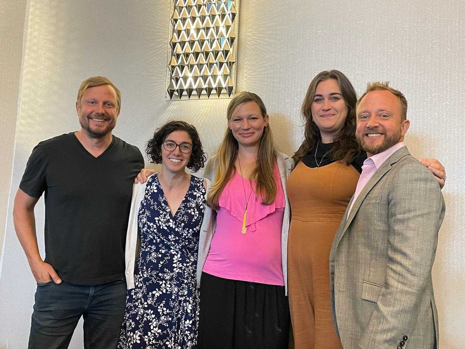 The editorial board of HDBuzz gathered for a photo op during a break to commemorate the inaugural event of their partnership with HDF.