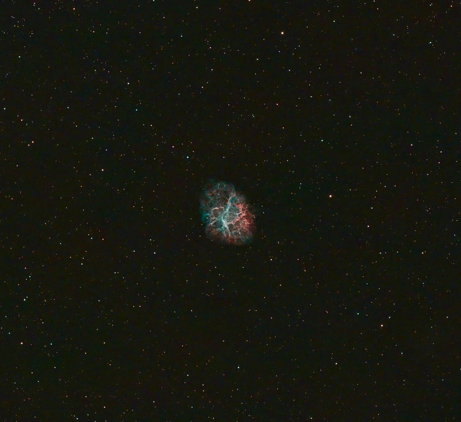 The night prior to this interview, Ed was up late taking photos of the Crab Nebula, shown here for your astronomical viewing pleasure. Enjoy!