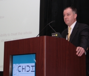Doug Macdonald, CHDI’s Director of drug discovery, gave an update on progress in huntingtin silencing  