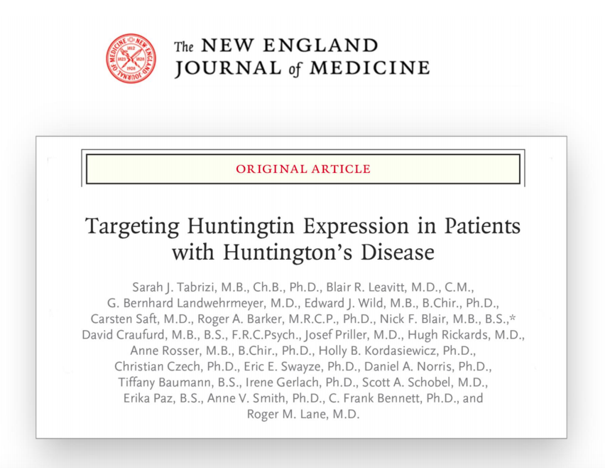 Fresh Updates from First Huntingtin Lowering Study Publication